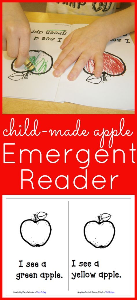 an apple emerger reader for children to use in their writing and reading skills, with the