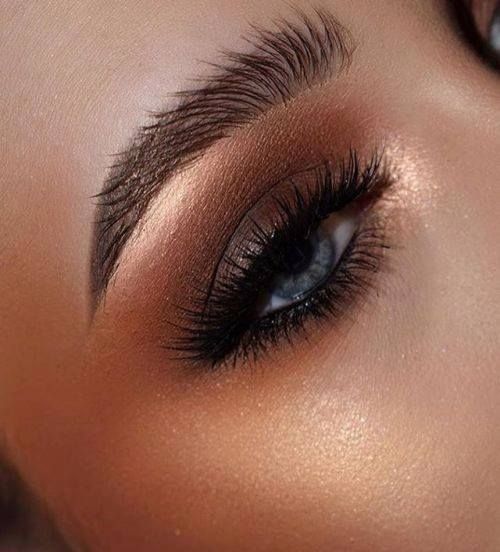 Brows  eyes  that glow  @what_the_funke #makeup... Make Up Guide, Eye Makeup Glitter, Smokey Eye Makeup Look, Neutral Makeup, Beauty Make-up, Brown Makeup, Braut Make-up, Brown Eyeshadow, Eye Makeup Tips