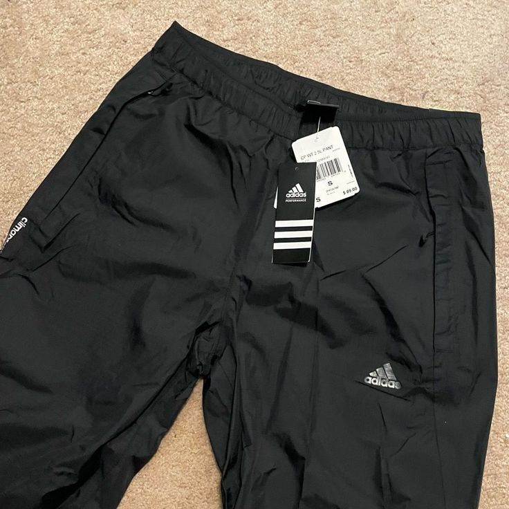 New With $89 Tags Price Firm Because Fees Are 20% Black. Super Light Weight. Smoke Free Adidas Functional Outdoor Bottoms, Adidas Functional Bottoms For Outdoor Activities, Functional Adidas Bottoms For Outdoor Activities, Adidas Bottoms With Pockets, Functional Adidas Bottoms With Pockets, Functional Black Adidas Pants, Black Waterproof Techwear Bottoms, Casual Adidas Outdoor Pants, Adidas Athleisure Outdoor Bottoms