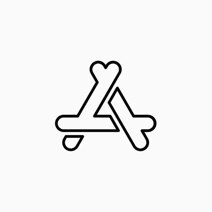 the letter a is made up of two lines