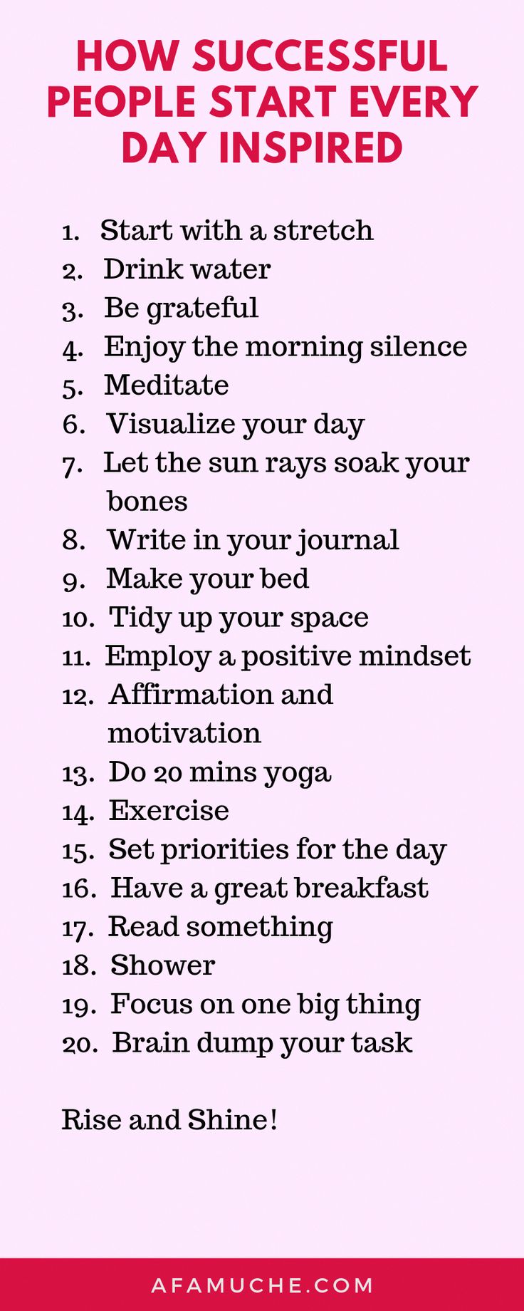 Morning routines for successful people infographics, healthy morning habits and daily routines, morning habits to change your life, morning habits tips, everyday morning habits, good productive morning habits, best morning habits to do every day, how to supercharge your mornings #Morningroutineinfographics Daily Routine For Women, Daily Routine Schedule, Productive Morning, Healthy Morning Routine, Habits Of Successful People, Morning Habits, Life Routines, Vie Motivation, Routine Planner