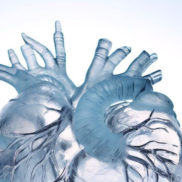 the human heart is made up of ice and water, which makes it look like they are floating in the air