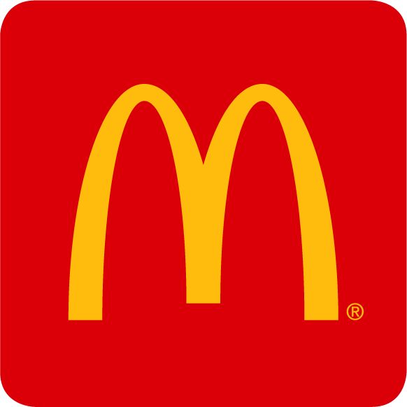 a mcdonald's logo on a red background