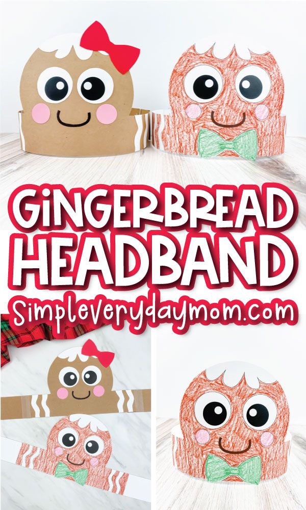 gingerbread headband craft for kids to make