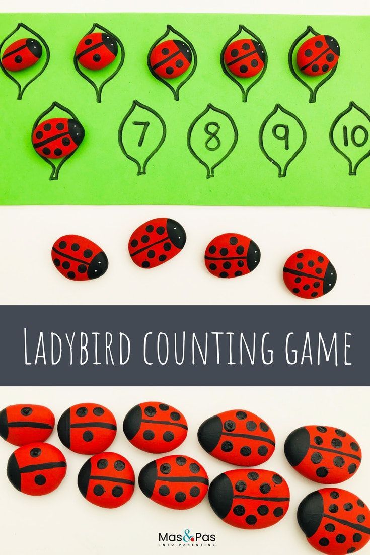 ladybird counting game for kids to practice counting