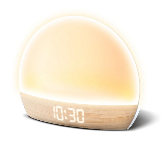 an alarm clock with the time displayed on it