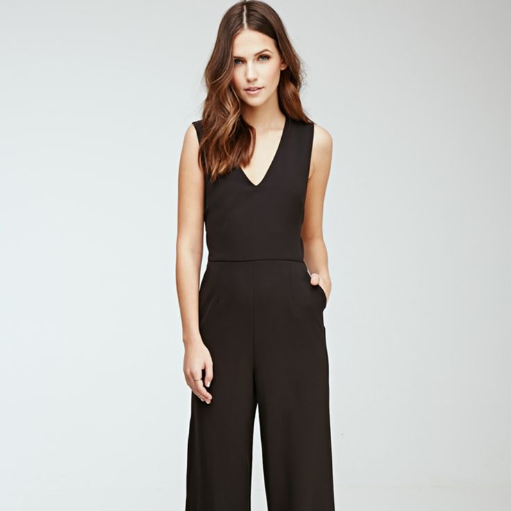 A Semi-Sheer Woven Jumpsuit Featuring A Scoop Neckline, Adjustable Tank Straps, A Open Back To Wear A Cool Bralette And A Top Button Closer, An Elasticized Waist, And A Tapered Leg For Skinny Fit Content + Care - 100% Cotton - Hand Wash Cold Sleek V-neck Jumpsuits And Rompers For Work, Sleek V-neck Jumpsuit For Workwear, Fitted V-neck Jumpsuits And Rompers By Forever 21, Forever 21 Fitted Jumpsuits And Rompers For Date Night, Pants Romper, Jumpsuit Pants, Forever 21 Pants, Romper Pants, Scoop Neckline