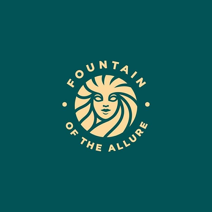 the logo for fountain of the allure, which features an image of a woman's face