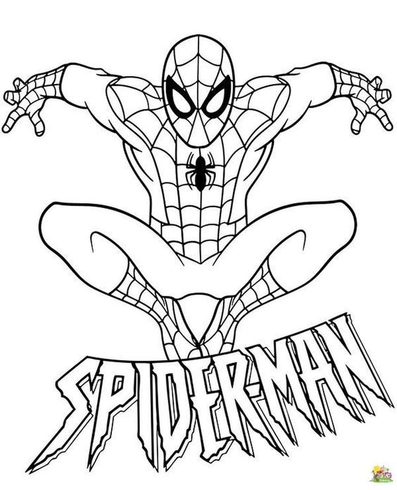 spiderman coloring pages for kids to print out and color with the name spiderman on it