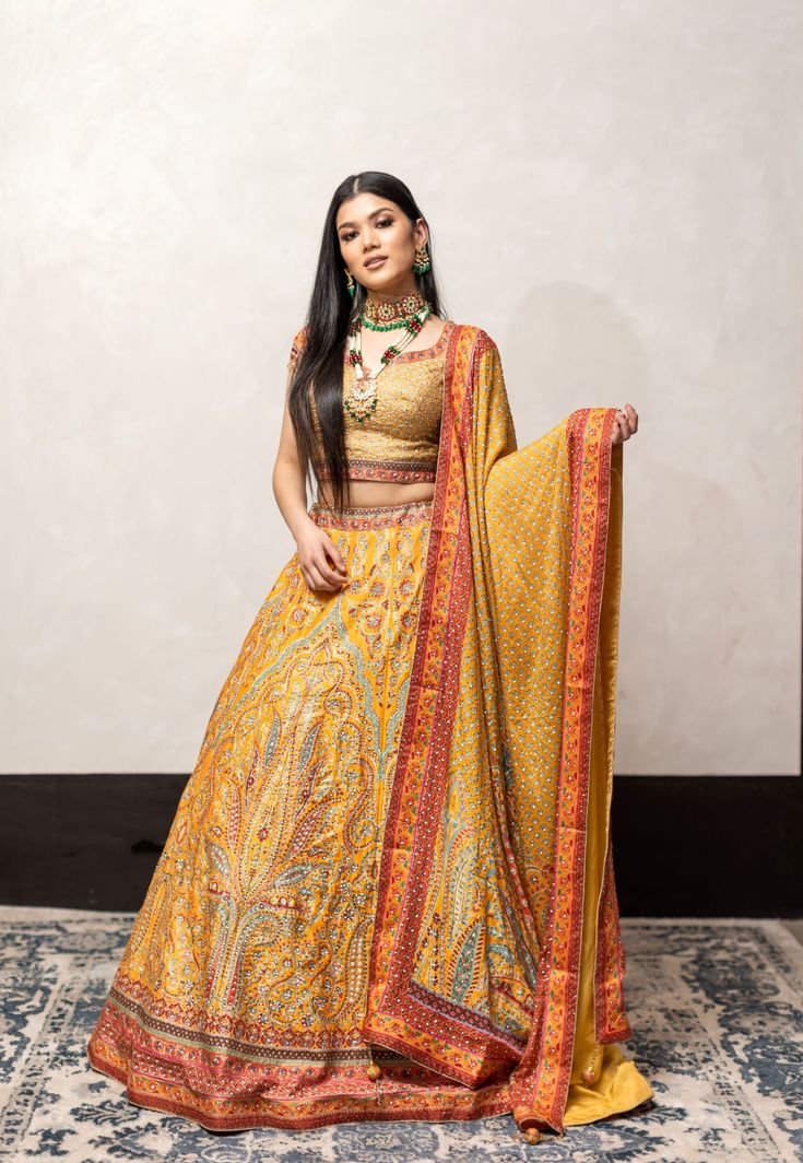 Yellow Color Swarovski Work Wedding Lehenga – Panache Haute Couture Yellow Semi-stitched Lehenga With Motifs, Semi-stitched Yellow Lehenga With Motifs, Yellow Festive Sets With Motifs, Festive Yellow Sets With Motifs, Yellow Anarkali Set With Pallu For Reception, Yellow Zari Work Dupatta For Reception, Yellow Dola Silk Sets For Reception, Festive Yellow Lehenga With Motifs, Yellow Embroidered Anarkali Set For Wedding