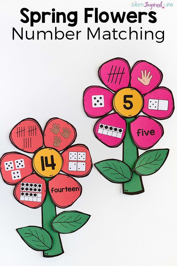 two flowers with numbers on them and the words spring flowers are in front of each other