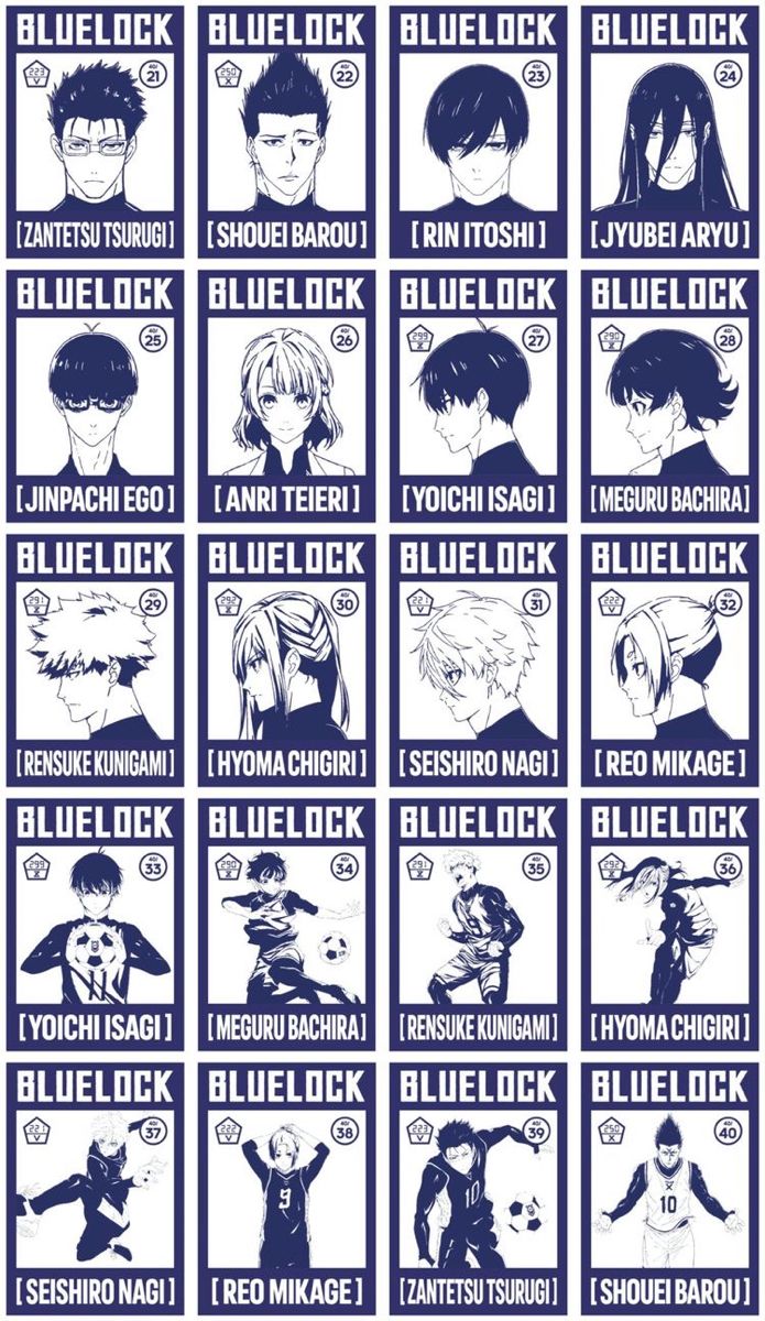 an anime poster with the names of different characters in each character's avatars