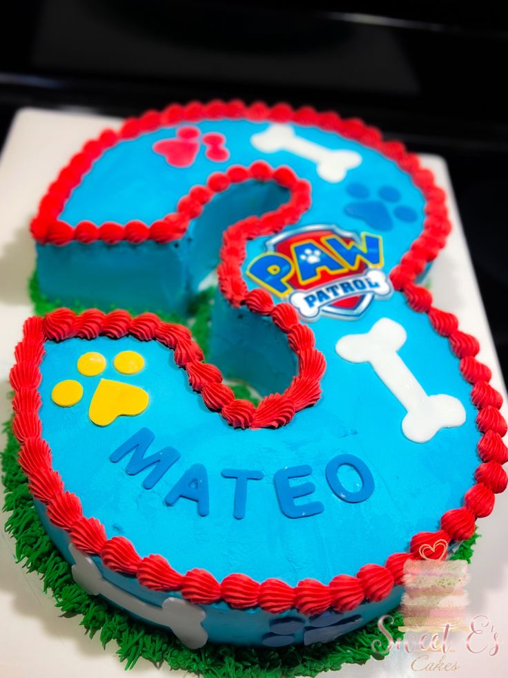 Cupcake Cake Paw Patrol, Paw Patrol Number Cake, Paw Patrol Sheet Cake, Paw Patrol Birthday Cakes, Birthday Cake Baking, Cake Truck, Luca Birthday, Paw Patrol Birthday Cake, Birthday Sheet Cakes