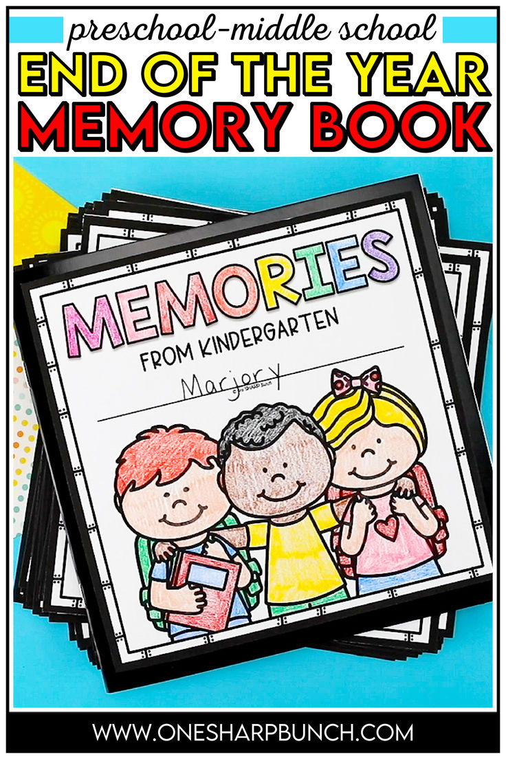 the end of the year memory book for kids