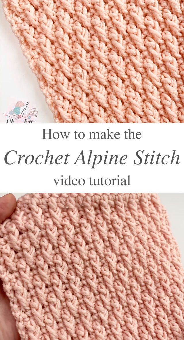 how to make the crochet alpine stitch video tutor for beginners and knitters