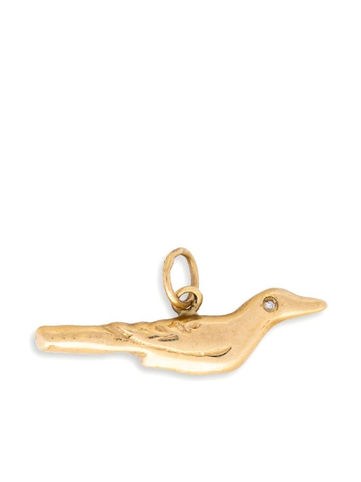 14kt yellow gold matte finish bird motif ring attachment Normal everyday use and external agents may reduce the lustre of gemstones and gold surfaces. To maintain, use specific, non-abrasive products specially meant for cleaning jewellery. Jacquie Aiche, Bird Motif, Bird Pendant, Chanel 2, Demi Fine Jewelry, Iconic Bags, Small Birds, Fine Earrings, Ballet Flat Shoes