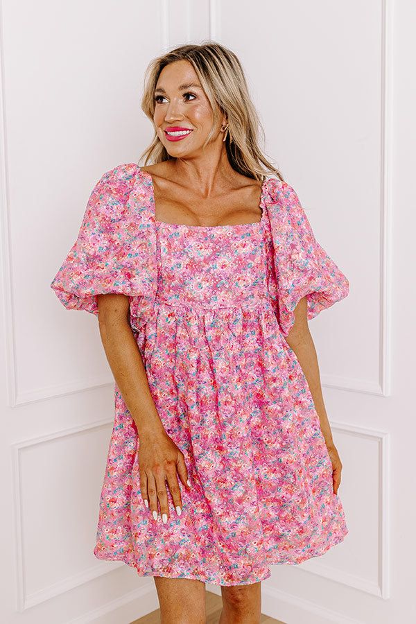 - Step into a world of sparkle and bloom with our sequined mini dress, adorned with a vibrant floral pattern that's as cute as a cupcake! The short puff sleeves add a dash of playful charm, making this dress the perfect pick for any fun-filled occasion. Whether you are dancing the night away or enjoying a sunny day out, you'll feel whimsical vibes in this bubbly, eye-catching piece. - Fully lined sequined tulle material with a colorful floral design - A scoop cut neckline - Short puff sleeves wi Sequin Babydoll Dress, Sequined Mini Dress, Picnic Style, Tulle Material, Leopard Dress, Charm Making, Black Dresses Casual, Little White Dresses, Curve Dresses