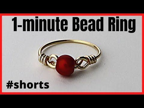 a red bead ring with the words 1 minute bead ring written below it