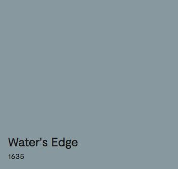 the water's edge logo on a blue background