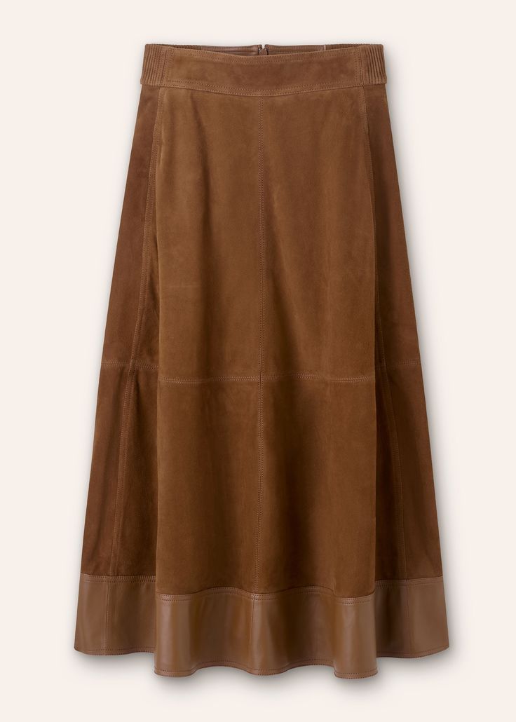 Smooth leather and suede are combined across ME+EM's Brown Suede Mix High-Waisted Midi Skirt. Effortlessly mix textures by styling with chunky knitwear and tailoring alike. Shop now. Brown Suede Skirt, Sequin Vest, Ankle Sleeve, Leather Midi Skirt, Skirts Midi High Waisted, Pleated Sleeves, Skirt Co Ord, Chunky Knitwear, Suede Skirt