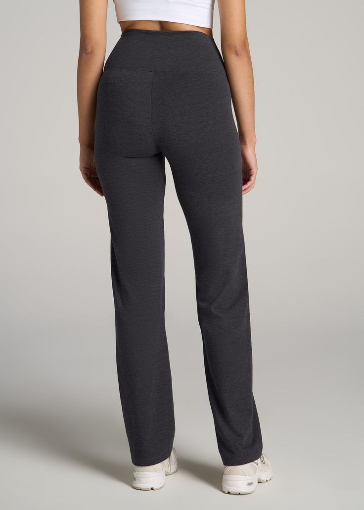 About Our Women's Cotton Straight Leg Tall Leggings A New Take on Women's Tall LeggingsGo casual or get cozy with American Tall Women's Straight Leg Cotton Leggings, specially made for the taller frame. These high-waisted tall leggings are a blend of comfort and style, designed to fit the longer legs of women 5'9" to 6'6".Features You'll Love: Fit: Straight leg, high-rise design for a flattering silhouette. Style: Chic and versatile, with a wide waistband, available in two classic and stylish co Scrubs Dress, Tall Leggings, Cozy Sleepwear, Flare Legging, Cotton Leggings, Women Essentials, Sports Blazer, Flare Leggings, Long Sleeve Tee Shirts