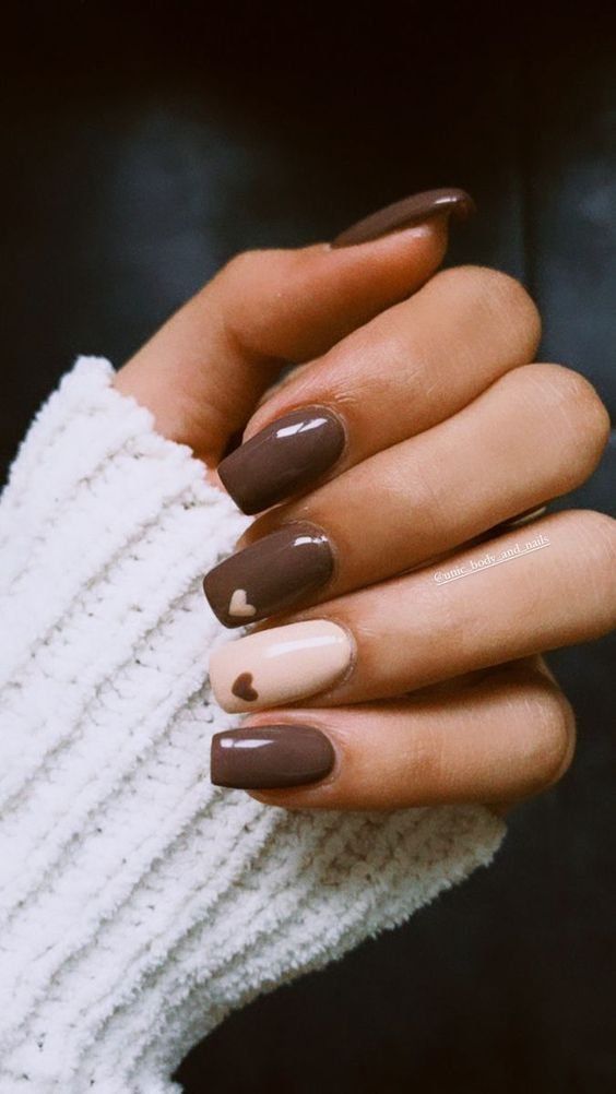 17 Brown Nail Designs You Need To Try Nails For Fall, Brown Nails Design, Simple Fall Nails, Fall Gel Nails, Cute Nails For Fall, Beige Nails, Simple Gel Nails, Thanksgiving Nails, Brown Nails