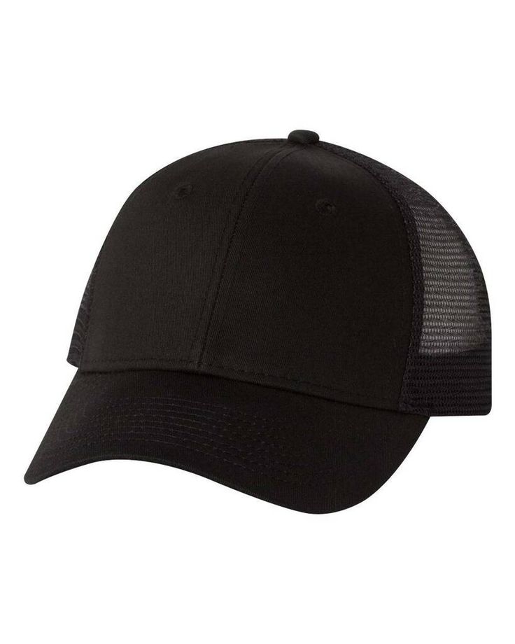 Mesh-Back Trucker Cap - BLACK - ADJUSTABLE | Valucap Mesh-Back Trucker Cap in Black Size Adjustable Mesh Cap, Custom Graphics, Knit Shirt, Pick One, Black Mesh, Wholesale Clothing, Trucker Hats, Business Logo, Trucker Cap