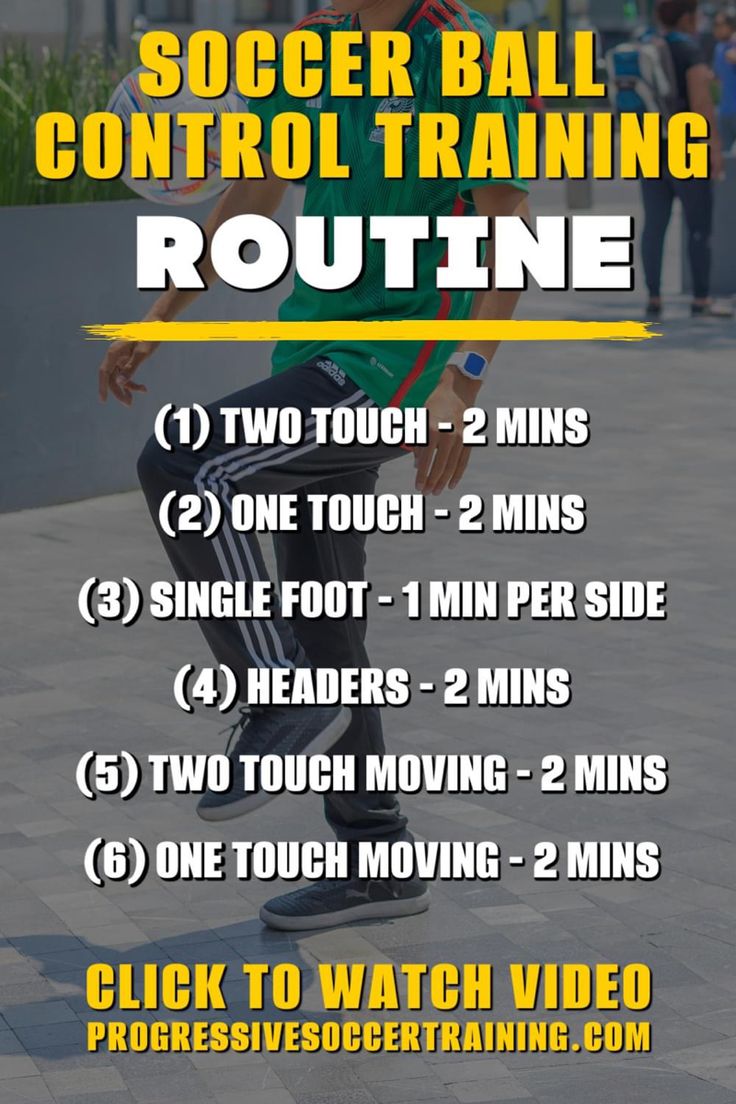 the soccer ball training routine for beginners is shown in this graphic above it's description