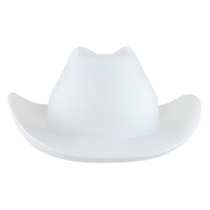 "Buy this Felt Cowboy Hat by by Make Market® at Michaels. This classic cowboy hat is the perfect blank canvas for Halloween costumes, theme party props and other fun events. Embellish it with fabric paints, patches, gemstones and more for a custom design. This classic cowboy hat is the perfect blank canvas for Halloween costumes, theme party props and other fun events. Embellish it with fabric paints, patches, gemstones and more for a custom design. Details: Available in multiple colors One size White Brimmed Rodeo Costume Hat, Western Costume Hat With Curved Brim In White, White Brimmed Costume Hat For Rodeo, Western White Costume Hats And Headpieces With Curved Brim, Western White Costume Hats And Headpieces For Rodeo, White Western Rodeo Costume Hat, White Western Costume Hats And Headpieces, White Western-themed Costume Hat, White Brimmed Hat For Rodeo