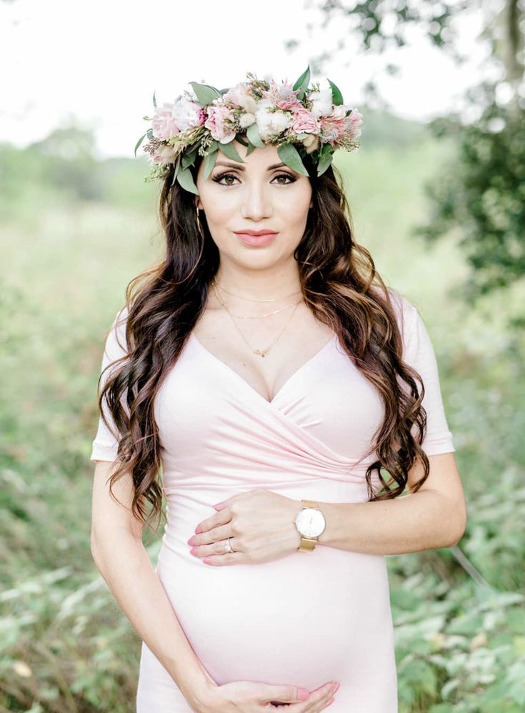 Pretty in pink! This sexy mama looks like a total goddess in her custom made maternity gown! She found the perfect color to complete her dream maternity shoot.  #SexyMamaMaternity #SexyMama Fitted Bodice Maternity Dress, Feminine Fitted Maternity Dress With Short Sleeves, Feminine Fitted Maternity Dress, Fitted Maternity Dress For Bridesmaids, Maternity Dress With Sweetheart Neckline And Fitted Bodice, Elegant Maternity Dress With Sweetheart Neckline, Feminine Fitted Short Sleeve Maternity Dress, Fitted Maternity Gown For Spring, Pink Fitted Maternity Dress For Wedding