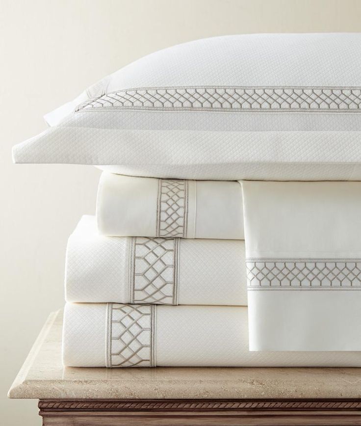 Langston Embroidered Bedding by Legacy Home | Fig Linens Draps Design, Beautiful Bed Designs, Simple Bed Designs, Super King Duvet Covers, Cal King Bedding, Embroidered Bedding, Modern Luxury Bedroom, Full Duvet Cover, Simple Bed