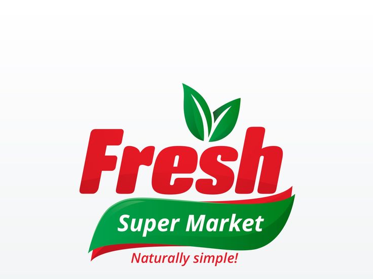 fresh super market logo on a white background