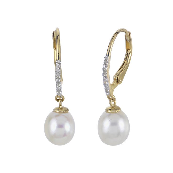 Set your style apart with these stunning PearLustre by Imperial  14K Gold Plated Freshwater Cultured Pearl & White Topaz Earrings. Click on this JEWELRY & WATCHES GUIDE to learn about fit, styles, materials and more! Set your style apart with these stunning PearLustre by Imperial  14K Gold Plated Freshwater Cultured Pearl & White Topaz Earrings. Click on this JEWELRY & WATCHES GUIDE to learn about fit, styles, materials and more! FEATURES Dimensions: 28 L x 8 mm W x 12 mm D Closures: leverback N Formal Fine Jewelry Pearl Earrings With Ear Wire, Classic Pear-shaped Earrings With Lever Back, Formal Pear-shaped Earrings With Ear Wire, Elegant Oval Earrings With Ear Wire, Elegant Formal Hoop Earrings With Lever Back, Elegant Formal Hoop Earrings With Ear Wire, White Gemstones, White Topaz Earrings, Pearl Details