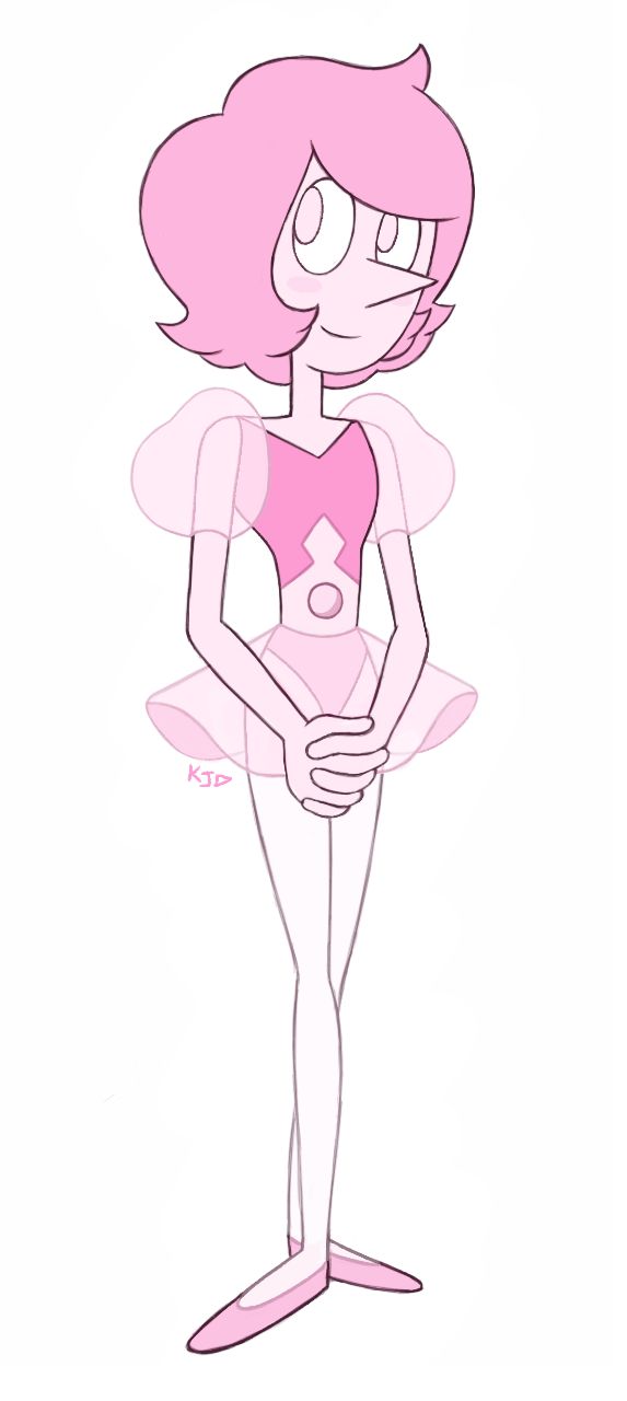 a cartoon character with pink hair wearing a ballet outfit and holding her hand on her hip