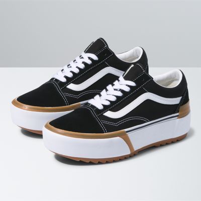 Slip On Stacked | Shop Womens Shoes At Vans Vans Shoes Women, Old Skool Platform, Platform Vans, Vans Outfit, Vans Store, Mens Shoes Black, Crazy Shoes, Vans Old Skool, Vans Old Skool Sneaker