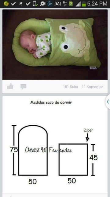 a baby is sleeping on a pillow with the measurements for it's size and height