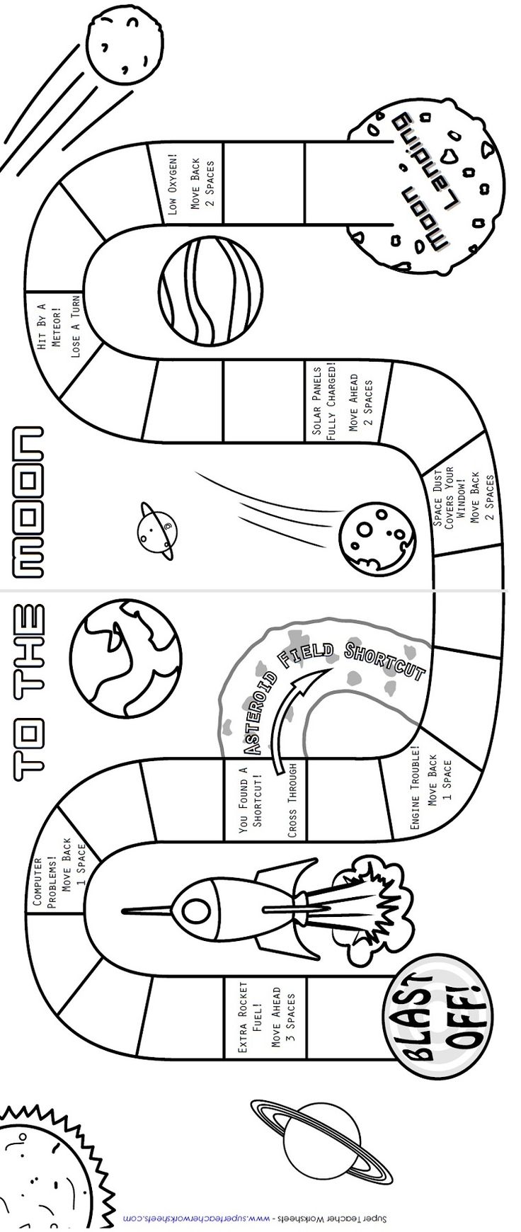 an activity sheet for kids to learn how to draw and color the planets in space