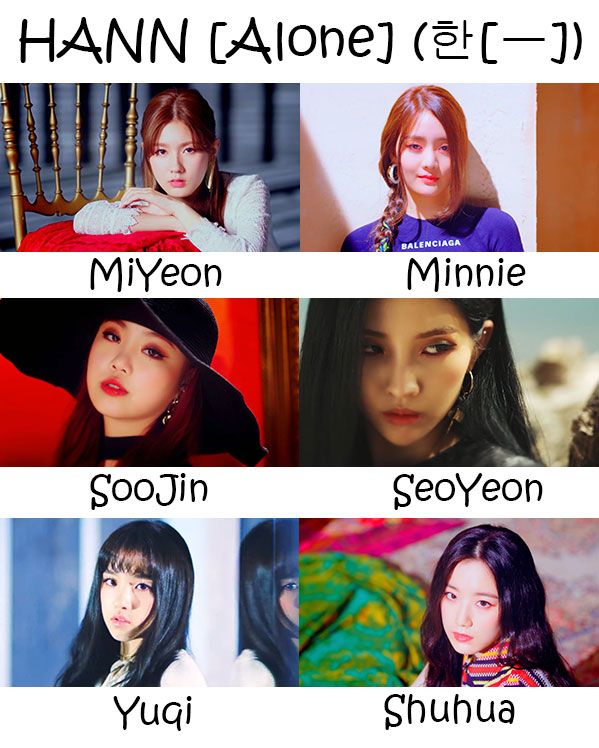 (G)I-DLE HANN [Alone] Who’s Who | KpopInfo114 (g)i-dle Members Names, Gidle Names Members, G Idle Members Name, Gidle Members Name, Profile Kpop, Kpop Group Names, Girls Group Names, Group Names, Baby Cartoon Drawing