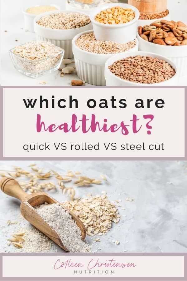 the words which oats are healthist? and an image of different types of oats