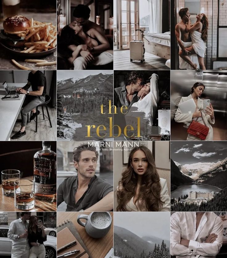 a collage of photos with the words the rebbel and images of people