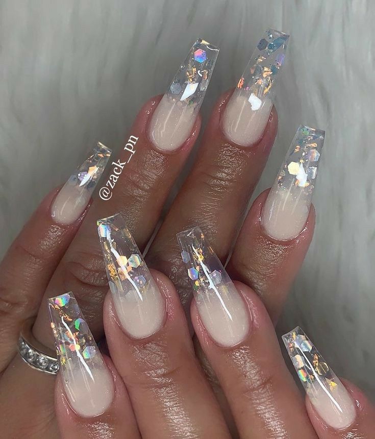 Clear Acrylic Nails, Ballet Nails, Long Nail Designs, Coffin Nails Long, Ideas Nails, Pink Acrylic Nails, Hot Nails, Coffin Nails Designs, Best Acrylic Nails