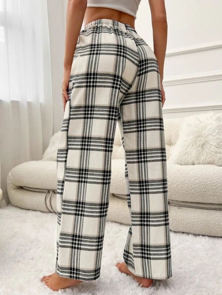 Elevate your relaxation game with our Plaid Printed Tie Front Sleep Pants. Embrace casual comfort in style with the charming bow front and knot details. Designed for ultimate relaxation, the loose fit and soft 100% Polyester composition ensure a cozy night's sleep. Long length, non-stretch fabric, and easy care instructions make lounging a breeze. Experience the perfect blend of fashion and comfort today! Features: Style: Casual Pattern Type: Plaid Details: Bow Front, Knot, Tie Front Type: Pajam Cute Pjs, Pajamas Comfy, Cute Lazy Day Outfits, Lazy Day Outfits, Cute Preppy Outfits, Cute Pajamas, Sleep Pants, Pj Pants, Really Cute Outfits