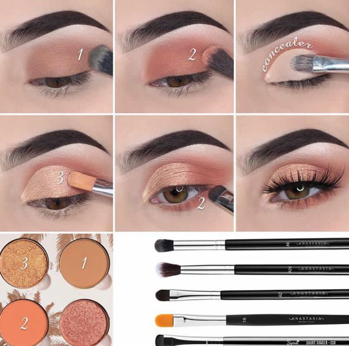 Teknik Makeup, Eyeshadow Tutorial For Beginners, Beginner Eyeshadow, How To Use Makeup, Natural Eye Makeup Tutorial, Membentuk Alis, Mekap Mata, Makeup Pictorial, Makeup Tip