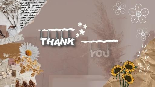 the words thank you are surrounded by pictures and flowers