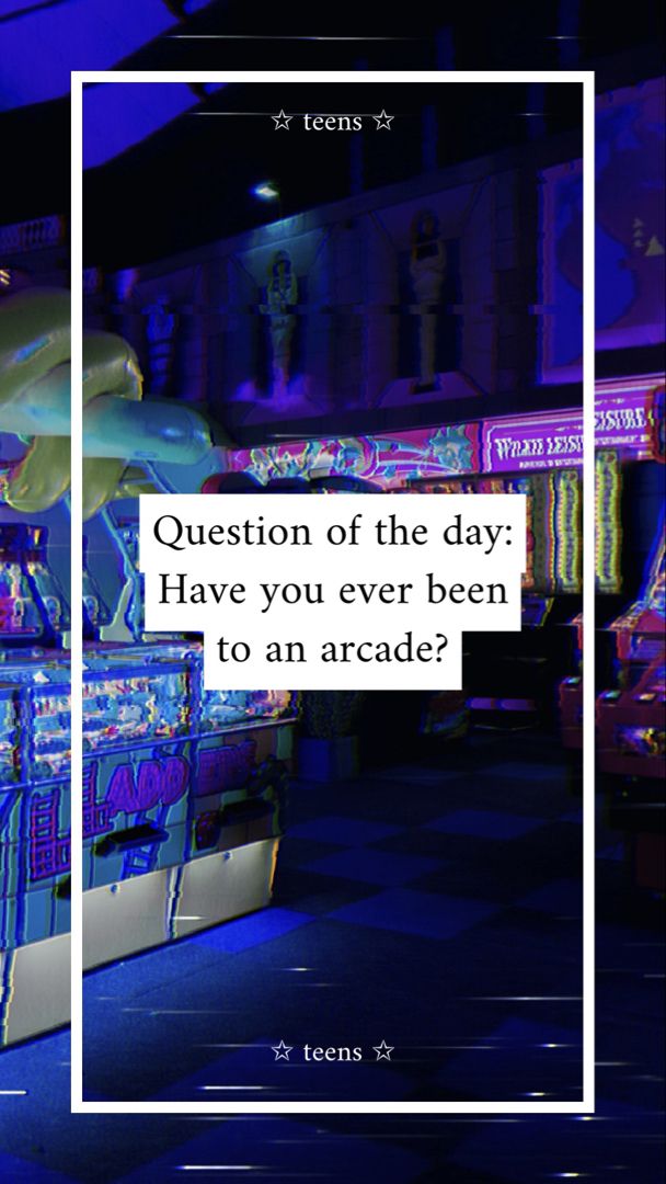 an arcade machine with the caption question of the day have you ever been to an arcade?