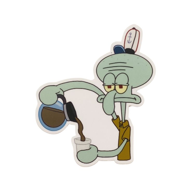 an image of a cartoon character holding a cup