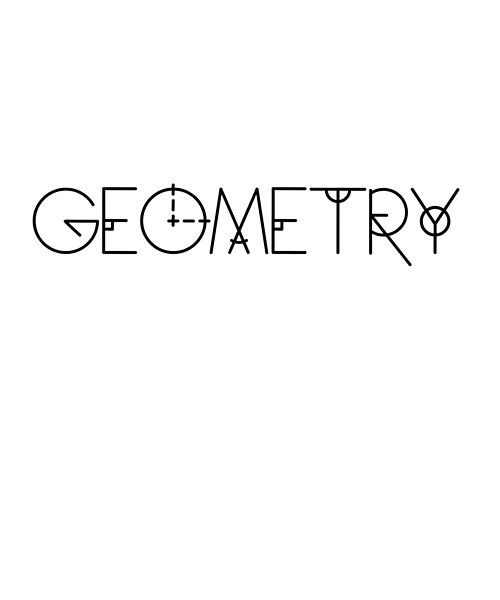 the word geometry written in black on a white background