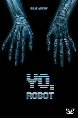 two hands that are made out of blue and black material, with the words yo robot on