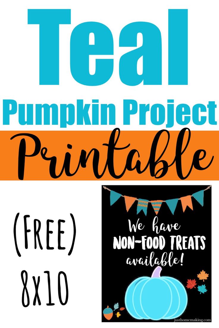 the teal pumpkin project printable is on sale