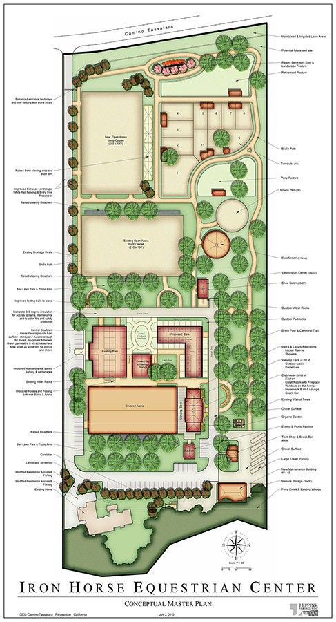 the site plan for iron horse equestrian center